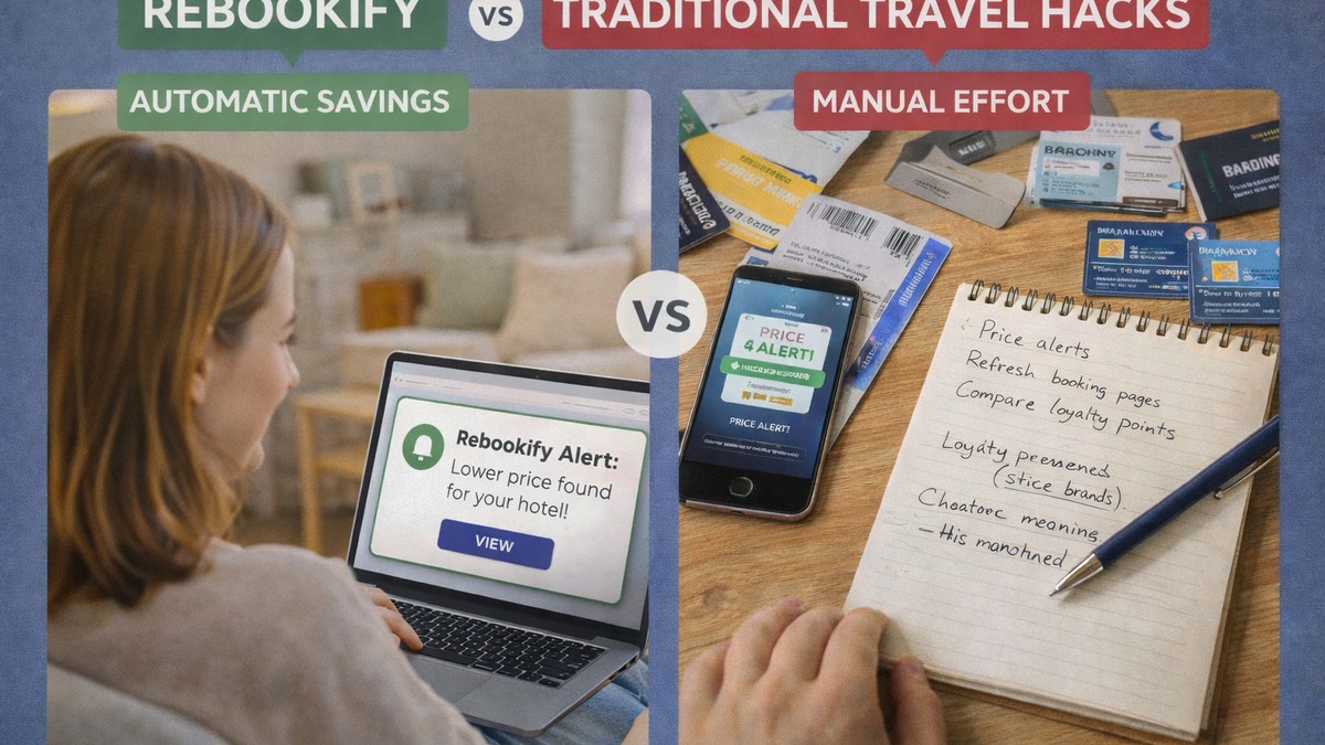 Rebookify vs Traditional Travel Hacks