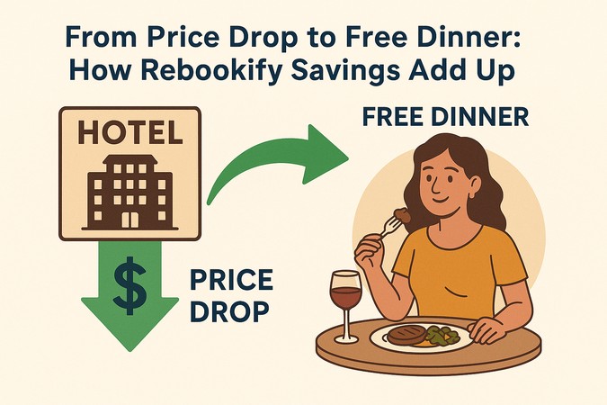 From Price Drop to Free Dinner: How Rebookify Savings Add Up